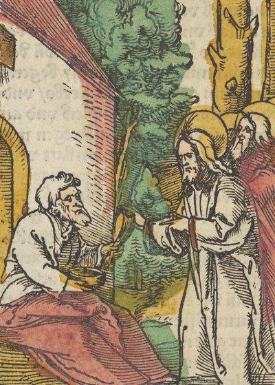 Kristus helbreder den spedalske, fra Das Plenarium, 1517. af Hans Schäufelein the Elder