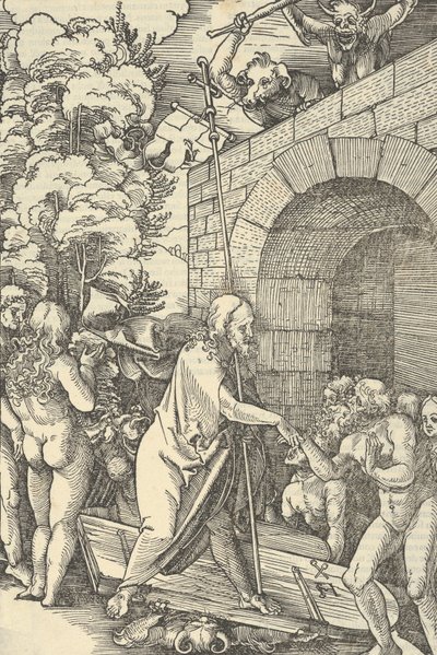 Kristus i limbo, fra spejlet af vor Herre Jesu Kristi lidenskab, 1507. af Hans Schäufelein the Elder