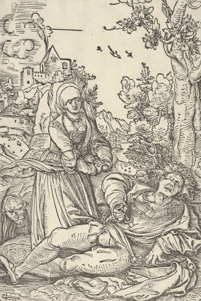 Pyramus og Thisbe, ca. 1509-10. af Hans Schäufelein the Elder