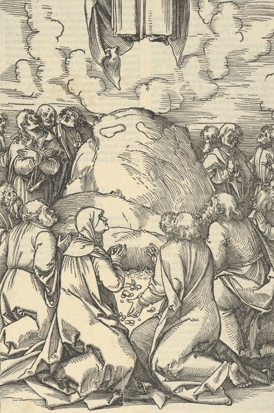 Kristi himmelfart, fra spejlet af vor Herre Jesu Kristi lidenskab, 1507. af Hans Schäufelein the Elder