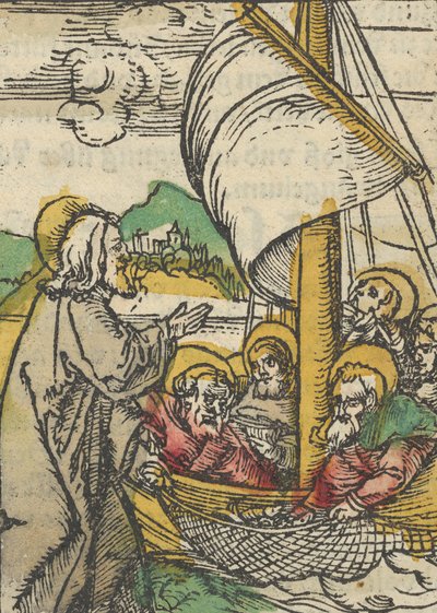 Det andet udkast til fisk af Sankt Peter, fra Das Plenarium, 1517. af Hans Schäufelein the Elder