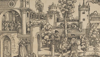 Historien om Susanna, 1536. af Hans Schäufelein the Elder