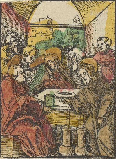 Brylluppet i Cana, fra Das Plenarium, 1517. af Hans Schäufelein the Elder
