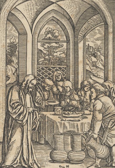 Brylluppet i Kana, fra The Life of Christ, ca. 1511-12. af Hans Schäufelein the Elder