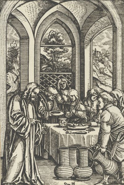 Brylluppet i Kana, fra The Life of Christ, ca. 1511-12. af Hans Schäufelein the Elder