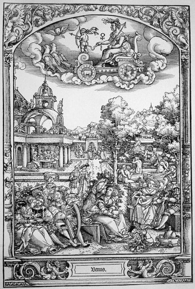 Venus (trægravering) af Hans Sebald (School of) Beham