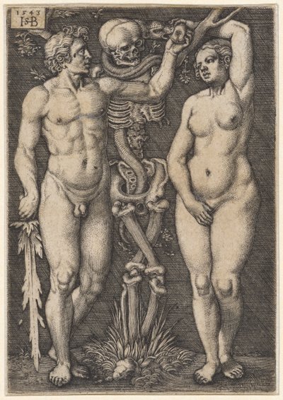 Adam og Eva, 1543 af Hans Sebald Beham