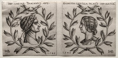 Buster af kejser Trajan og Domitia Calvilla, 1546. af Hans Sebald Beham