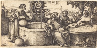 Kristus og kvinden fra Samaria af Hans Sebald Beham