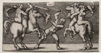 Tre mænds kamp af Hans Sebald Beham