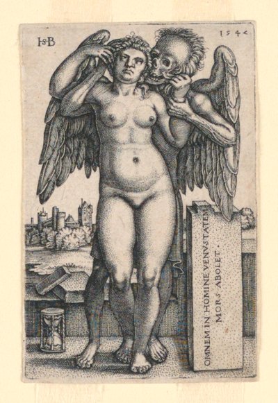 Døden og den stående nøgen kvinde af Hans Sebald Beham