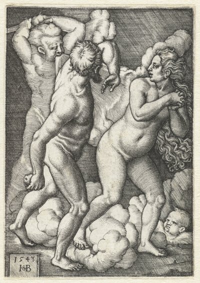 Udvisning fra paradis af Hans Sebald Beham