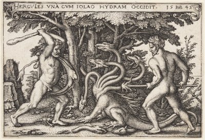 Hercules dræber Hydraen af Hans Sebald Beham