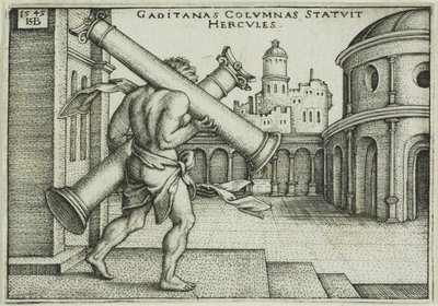 Herkules og Gazas søjler af Hans Sebald Beham