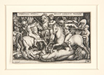 Hercules besejrer trojanerne af Hans Sebald Beham