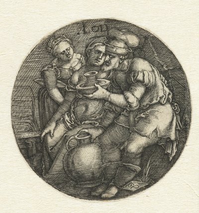 Lot og hans døtre af Hans Sebald Beham