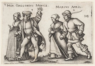 marts og april af Hans Sebald Beham