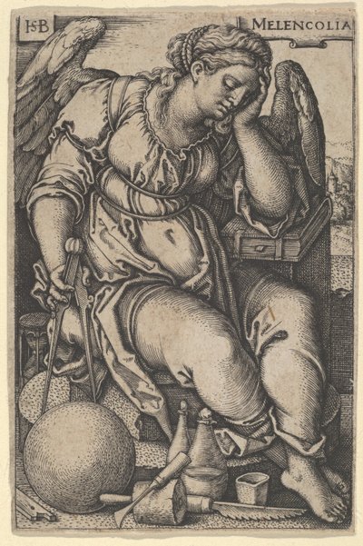 Melankoli, ca. 1500-50 (gravering) af Hans Sebald Beham
