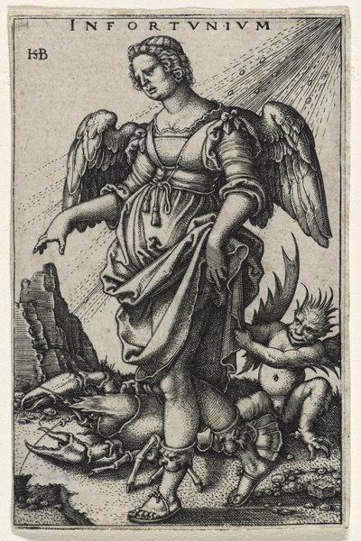 Ulykke (Das Ungluck) (gravering på lagt papir) af Hans Sebald Beham