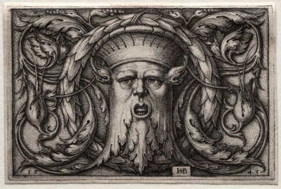 Ornament af Satyrhoved og Krans af Hans Sebald Beham