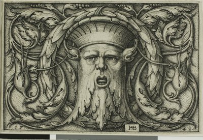 Ornament med en maske af Hans Sebald Beham