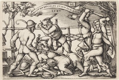 Bondeslagsmål af Hans Sebald Beham