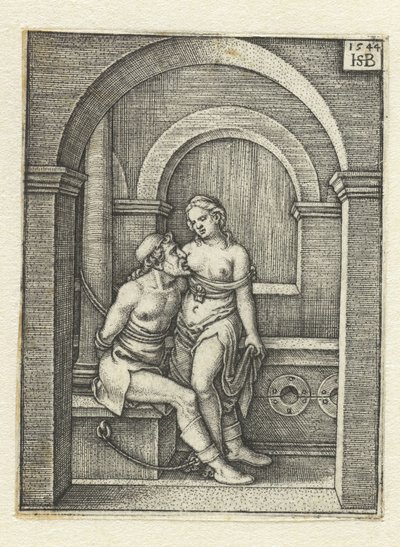 Pero dier lænket Cimon i fængslet Caritas Romana af Hans Sebald Beham