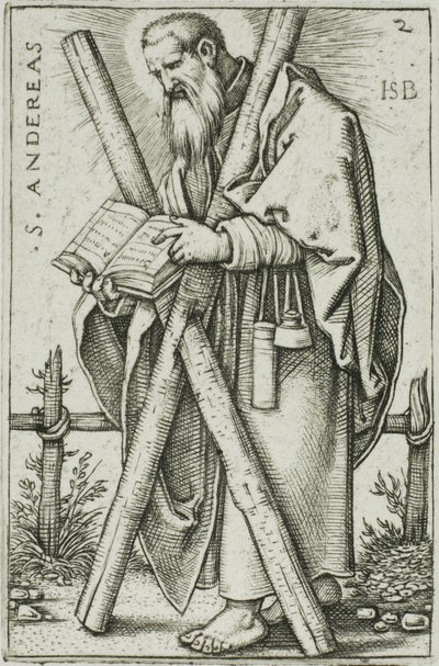 St. Andrew, plade 2 fra De Tolv Apostle af Hans Sebald Beham