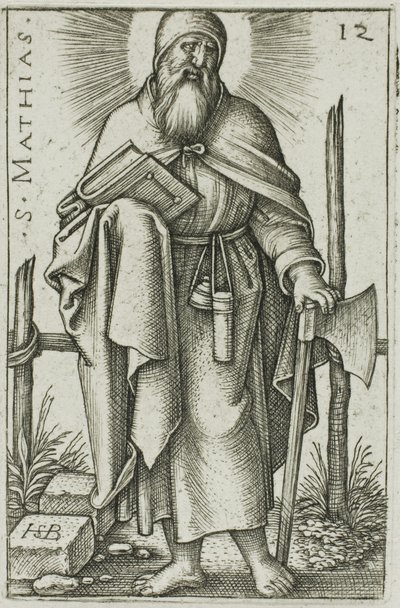 St. Matthias, plade 12 fra De Tolv Apostle af Hans Sebald Beham
