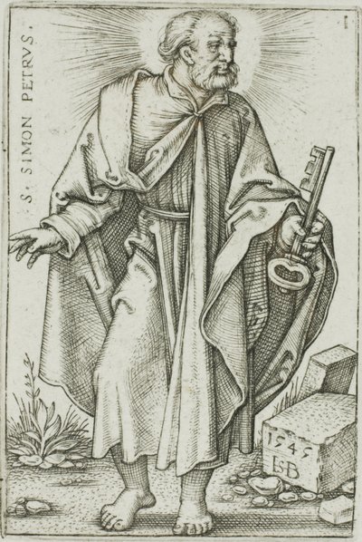 Sankt Peter, plade 1 fra De Tolv Apostle af Hans Sebald Beham