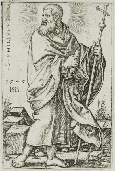 Skt. Philip, plade 5 fra De Tolv Apostle af Hans Sebald Beham