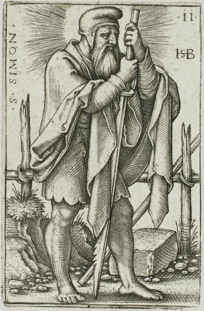 St. Simon, plade 11 fra De Tolv Apostle af Hans Sebald Beham
