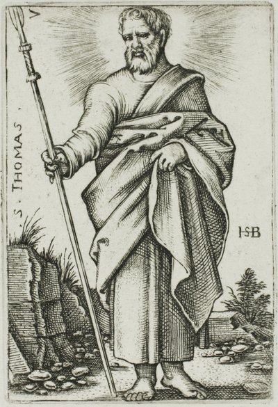 St. Thomas, plade 7 fra De Tolv Apostle af Hans Sebald Beham