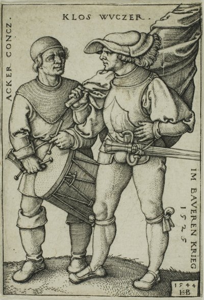 Fanebærer og Trommeslager af Hans Sebald Beham