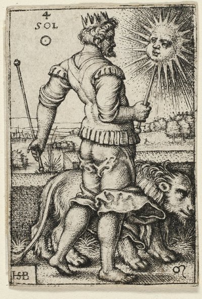 Sol, plade fire fra The Seven Planets with the Zodiacs af Hans Sebald Beham