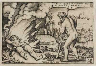 The Death of Hercules, fra The Labors of Hercules af Hans Sebald Beham