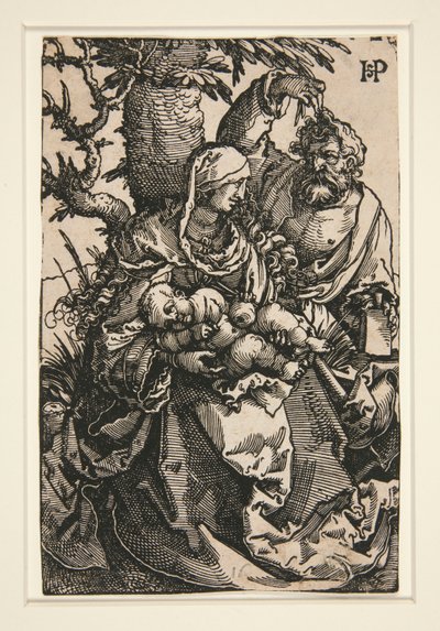 Den hellige familie under et træ af Hans Sebald Beham