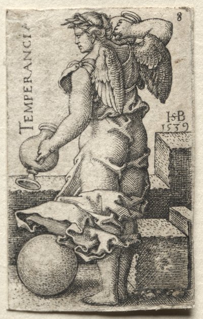 Kundskaben om Gud og de syv kardinaldyder: Temperance - Temperancia af Hans Sebald Beham