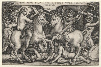 The Labours of Hercules: Hercules Abducting Iole, 1544. af Hans Sebald Beham
