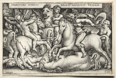 The Labours of Hercules: Hercules erobrer Troy af Hans Sebald Beham