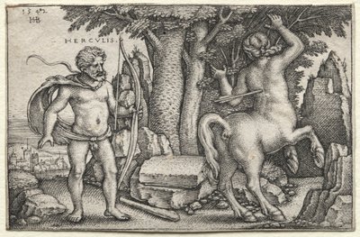 Herkules og Nessus, 1542. af Hans Sebald Beham