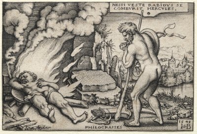 The Labors of Hercules: Hercules on his Pyre af Hans Sebald Beham