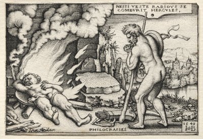 The Labors of Hercules: Hercules on his Pyre af Hans Sebald Beham