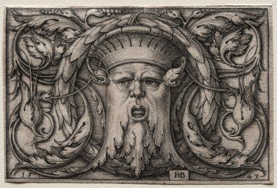 Masken, 1543. af Hans Sebald Beham