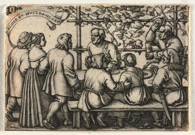 Bondebrylluppet eller de tolv måneder: nr. 8 af Hans Sebald Beham