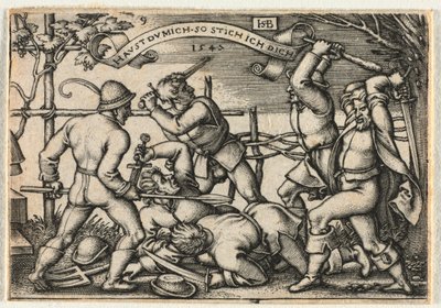 Bondebrylluppet eller de tolv måneder: nr. 9 af Hans Sebald Beham