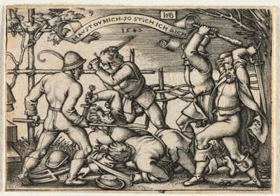 Bondebrylluppet eller de tolv måneder: nr. 9, 1547. af Hans Sebald Beham