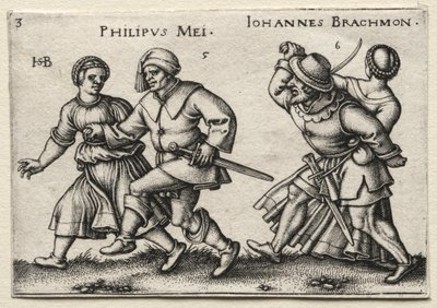 Landsbyens bryllup: Philipus Mei Johannes Brachmon, 1546. af Hans Sebald Beham