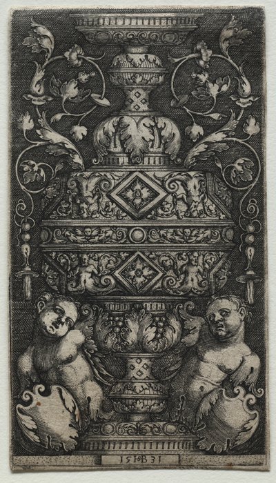 Vase dekoreret med børn af Hans Sebald Beham