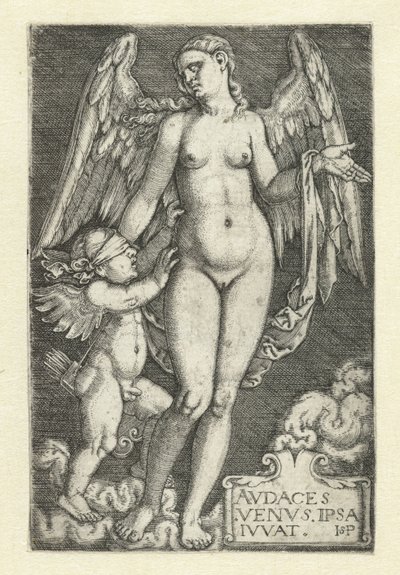 Venus og Amor Avdaces Venvs ipsa ivvat (titel på objekt) af Hans Sebald Beham